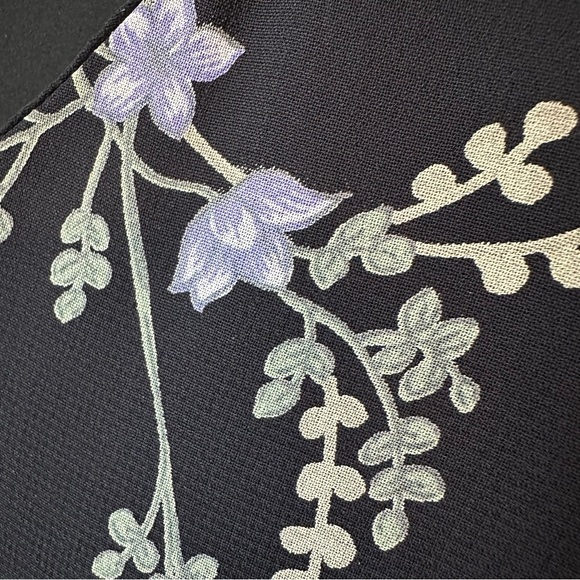 Donna Ricco Elegant Navy Blue Floral Maxi Dress Gown, 14 - Picture 10 of 15